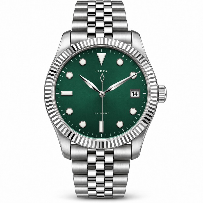 Montre Classique cannelée, vue de face